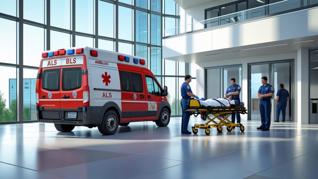ALS & BLS ambulance in corporate office premises