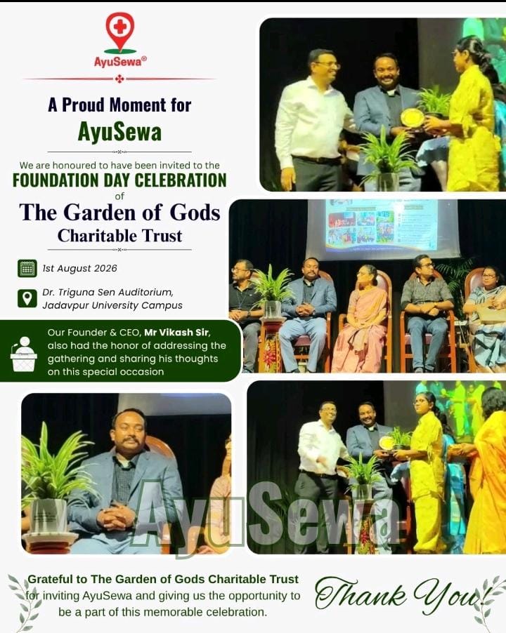 The Garden of Gods Charitable Trust Foundation Day celebration honouring AyuSewa Founder and CEO
